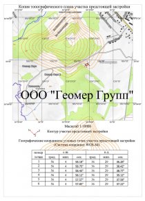 Копия топографического плана предстоящей застройки, г Можайск, п Ковалево