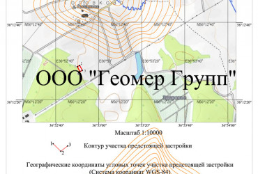 Копия топографического плана предстоящей застройки, г Солнечногорск, д Головково