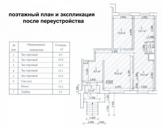 Образцы планов из БТИ