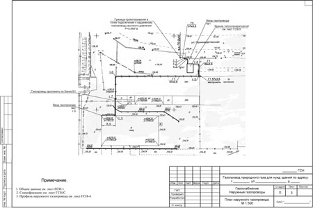 технический план газопровода образец